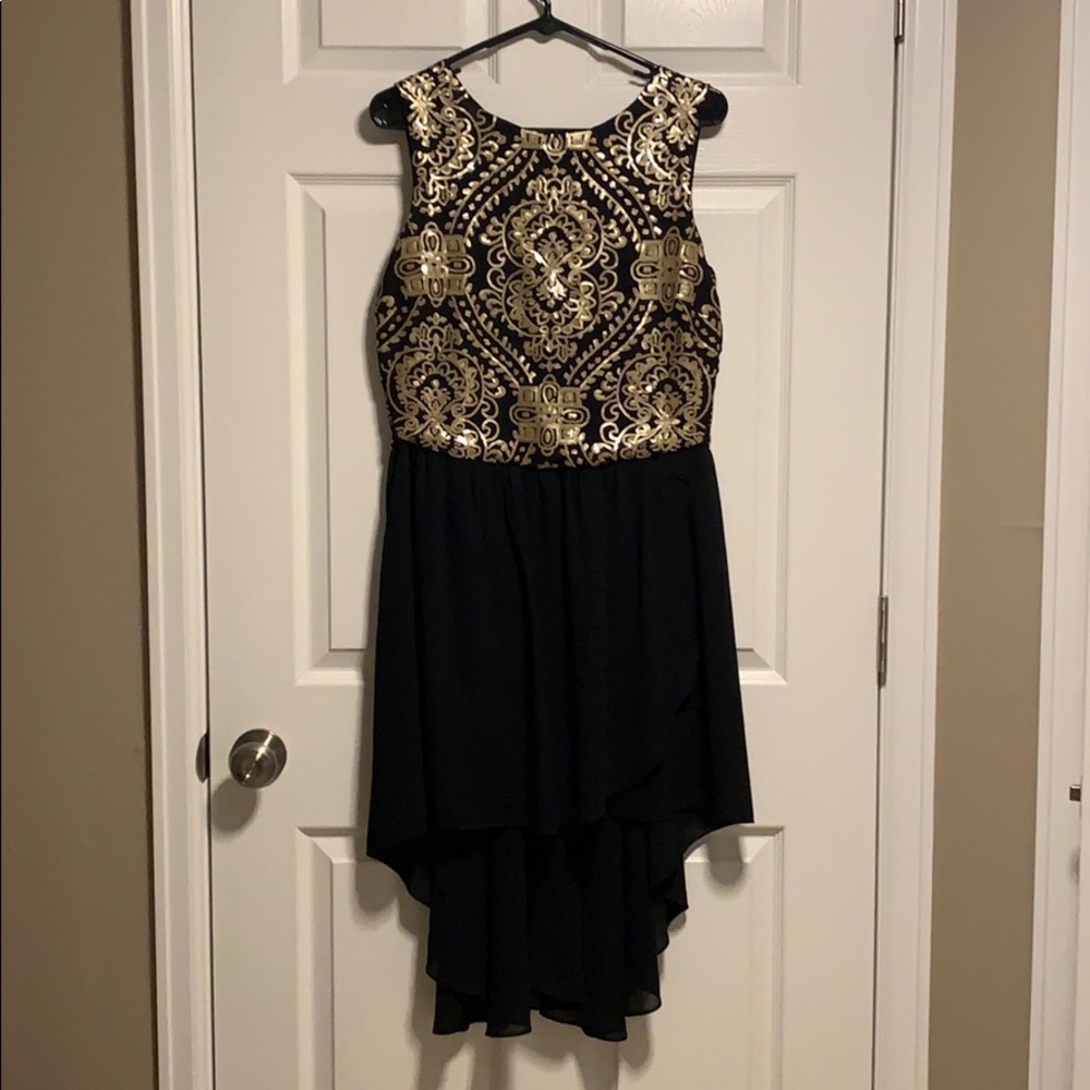 Cocktail/Semi formal black and gold dress